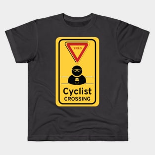 Cyclist crossing Kids T-Shirt